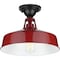 Progress Lighting Cedar Springs Collection Red One-Light Semi-Flush Mount P550070-039 - alternate 1